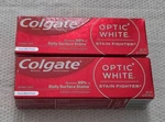 2 Pk Colgate Optic White Stain Fighter 4.2oz Clean Mint Paste Expire 4/27 & 6/27. Fixed Price $10.49.