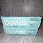Davids Whitening Antiplaque Toothpaste Spearmint Fluoride Free 2-pack 5.25 Oz. Fixed Price $22.99.