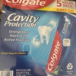 Colgate Cavity Protection Toothpaste With Fluoride, Regular Flavor, 8 Oz., 5 Pk.. Fixed Price $16.99.