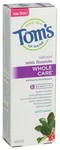 Tom's Of Maine Whole Care Wintermint Flavor Toothpaste 4 Oz. Fixed Price $8.78.