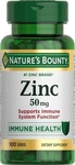 Natures Bounty Zinc 50 Mg 100 Caplets Immune Health Free Shipping Expires 12/29. Fixed Price $9.99.