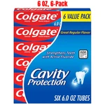 Colgate Cavity Protection Toothpaste With Fluoride, Anti Cavity, 6 Pack, Oz. Fixed Price $15.99.