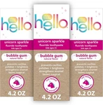 Hello Unicorn Sparkle Kids Toothpaste With Fluoride, Bubble Gum Toothpaste, 4.2. Fixed Price $22.14.