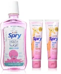 Spry Natural Bubble Gum, Kid's Alcohol-free Xylitol Mouthwash16 3 Piece Set. Fixed Price $46.99.