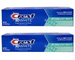 Crest 3d White Whitening Fluoride Anticavity Vibrant Mint Toothpaste 2.3oz 2-pac. Fixed Price $12.95.