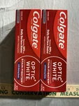 Colgate Optic White Stain Fighter Toothpaste Clean Mint 4.2 Oz 2-pack Whitening. Fixed Price $10.75.