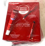 Colgate Optic White Holiday Pack Teeth Whitening Pen Toothpaste Kit, Exp 01/2026. Fixed Price $13.98.