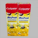Colgate 2pc Lot Max Fresh Pineapple Coconut Crush Flavored Toothpase Exp 1-2028. Fixed Price $14.99.