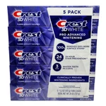 Crest 3d White Advanced Whitening Toothpaste, 5.2 Oz 5-count, Free Shipping. Fixed Price $26.92.