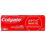Colgate Optic White Stain Fighter Whitening Toothpaste, Clean Mint, 4.2 Oz Tube. Fixed Price $6.98.