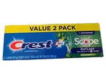 Crest Plus Scope Whitening Toothpaste 2 Pack(exp. 12/2027). Fixed Price $13.95.