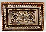 Egyptian Micro-mosaic Inlay Jewelry Box Geometric Pattern Decorative. Fixed Price $15.00.