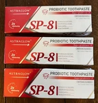 (3) Astraglow Sp-8 Probiotic 2x Whitening Toothpaste For Oral Health New 3.5 Oz. Fixed Price $10.00.