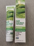 Desert Essence Aloe & Tea Tree Oil Toothpaste, Peppermint, 6.25 Oz (176 G). Fixed Price $14.99.