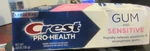 Crest Pro-health Sensitive And Gum (4.8oz) Exp 8/2028. Fixed Price $10.29.