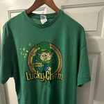 Delta Men's Lucky Charms The Leprechaun Graphic T-shirt Green Cotton Xl. Fixed Price $144.44.