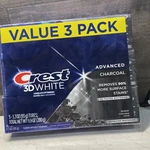 New - Crest 3d White Advance Charcoal 3 Pack (3388). Fixed Price $15.99.