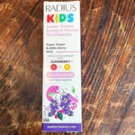 Radius Kids Super Duper Immuni-power Toothpaste Bubble Berry Mint 2.5oz 71g New. Fixed Price $14.00.