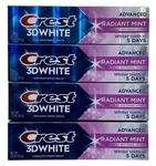 4 Crest 3d White Advanced Teeth Whitening Toothpaste Radiant Mint 3.3 Oz Tubes. Fixed Price $21.98.