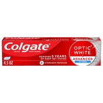 Colgate Optic White Advanced Icy Fresh, 4.5 Oz. Fixed Price $3.99.