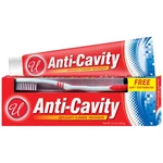 Anti-cavity Fluoride Toothpaste - Free Soft Toothbrush 6.4oz (181g). Fixed Price $12.99.