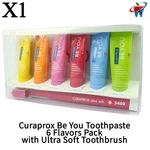 X1 Dental Curaprox Be You Toothpaste 6 Flavors Pack With Ultra Soft Toothbrush. Fixed Price $41.90.