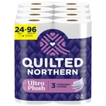 Quilted Northern Ultra Plush Toilet Paper 24 Mega Rolls 3-ply Soft Thick. Fixed Price $45.89.