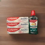 Colgate Sensitive Whitening Toothpaste Enamel Repair & Cavity 6 Oz W/ Mouthwash. Fixed Price $15.84.