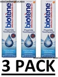 3 Pack - Biotene Original Fluoride Toothpaste, Fresh Mint 4.3oz (total 12.9 Oz). Fixed Price $34.81.