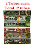 Toothpaste Mix "neem Miswak Herbal Charcoal Moringa Black-seeed"essential Palace. Fixed Price $45.95.