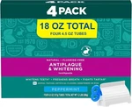 4 Pack, Toms, Fluoride Free, Anti Plaque, Whitening, Natural Toothpaste, 1.2lb. Fixed Price $38.88.