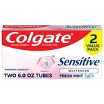 Colgate Sensitive Toothpaste, Whitening, Fresh Mint Gel Formula, 6 Oz, 2 Pack. Fixed Price $31.58.