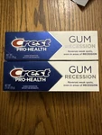 2 Crest Pro-health Gum Recession Anticavity, Fluoride Toothpaste, 2.5 Oz. Fixed Price $8.00.