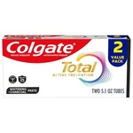 Colgate Total Active Prevention Whitening And Charcoal Toothpaste, 5.1 Oz (2 Pk). Fixed Price $16.99.