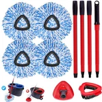 4 Packs Spin Mop Replacement Heads,1 Base,1 Scrubber Brush, Compatible With O.... Fixed Price $35.99.