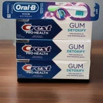 3 Crest Pro-health Gum Toothpaste 4.8oz Detoxify And Oral B Soft Toothbrush. Fixed Price $29.99.