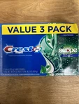 3 Pack Crest Plus Scope Outlast Complete Whitening Toothpaste, 5.4 Oz 11/2024+. Fixed Price $12.79.