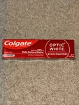 Colgate Optic White Stain Fighter Whitening Toothpaste, Clean Mint, 4.2 Oz New. Fixed Price $8.00.