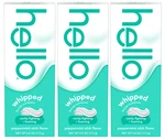 Hello Whipped Cavity Fighting Foaming Peppermint Flavor Toothpaste 4.0oz-3 Pack. Fixed Price $21.95.