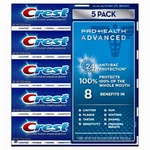 5-pack, Crest Pro Health Advanced Toothpaste, 29.5 Oz (836 G). Fixed Price $39.88.