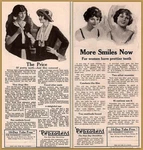 2 1923 Pepsodent Toothpaste Print Ads Church Art Curdles Food Film. Fixed Price $12.99.