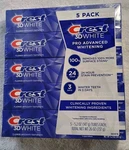 Crest 3d White Advanced Whitening Toothpaste, 5.2 Oz 5-count New. Fixed Price $25.00.
