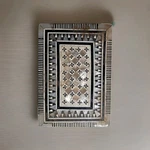 Antique Egyptian Micro Mosaic Inlay Trinket Box - Bone & Mother Of Pearl Wood. Fixed Price $75.00.