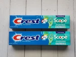 (pack Of 2) Crest Plus Scope Minty Fresh Striped Toothpaste, 5.4 Oz, Exp 02-2028. Fixed Price $9.86.