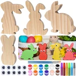 Easter Bunny Painting Kit, Diy Wood Slice Crafts For Adults Family, 4 Pack Un.... Fixed Price $20.26.