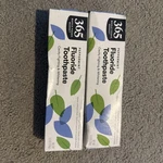2 New 365 Whole Foods Market Fluoride Cavity Fighting And Whitening Toothpaste. Fixed Price $14.99.