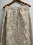 Threshold Curtain (1) Tan White Back Tabs 48" X 84" 100% Cotton Farmhouse. Fixed Price $14.44.
