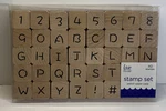 New Love Nicole Pencil Upper Case Wood Mount Stamp Set 40 Stamps. Fixed Price $6.99.