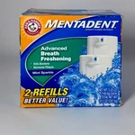 Arm & Hammer Mentadent Toothpaste Refills 2 Pack Mint 2006 Discontinued. Fixed Price $49.95.