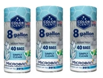 (3 Pack) Color Scents Simply Clean Trash Bags,8-gallon 40 Drawstring Microban. Fixed Price $14.80.